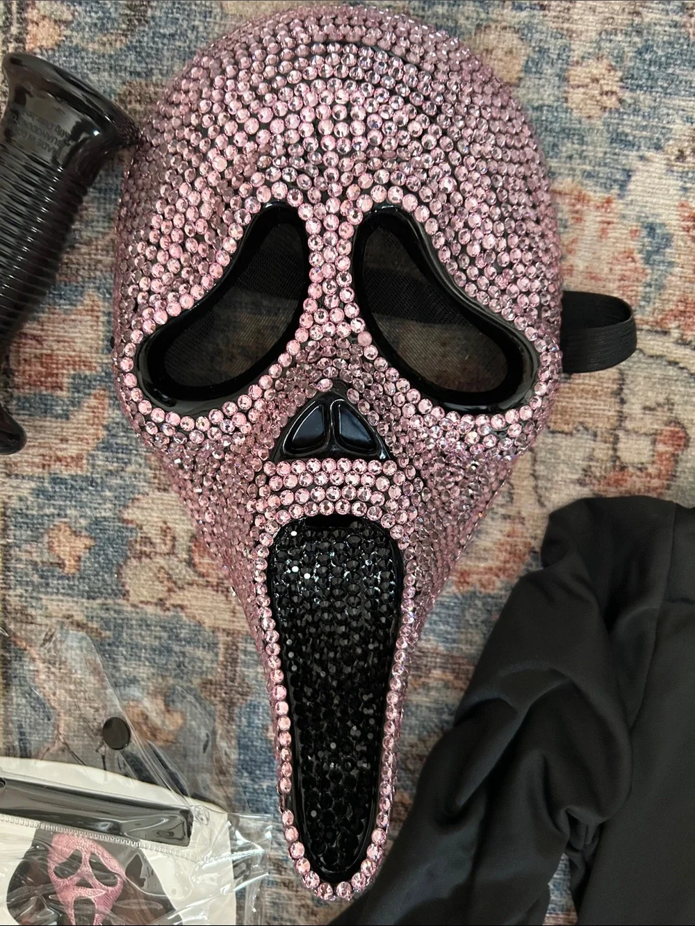 Bling Ghostface  costume with Mask and Bonus Bling Knife - child Medium 8-10